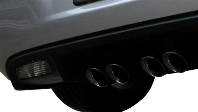 Chevrolet Corvette C6 Performance Exhaust - Rear - CORSA Performance - Cat-Back Dual Rear Exit with Twin 3.5in Black PVD Pro-Series Tips - Black - `06-`08